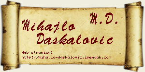 Mihajlo Daskalović vizit kartica